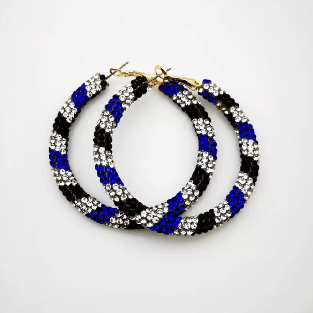 Zeta Phi Beta Colors Hoop Earrings